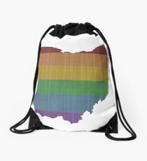 Ohio Rainbow Gay Pride Drawstring Bag