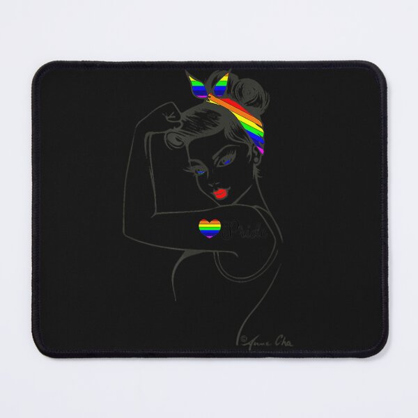 Item preview, LGBT Girl Power Pin Up retro art by Anne Cha Flag Gay Prid designed and sold by favianjeterhare.