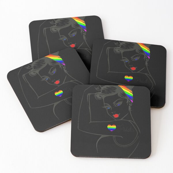 Item preview, LGBT Girl Power Pin Up retro art by Anne Cha Flag Gay Prid designed and sold by favianjeterhare.
