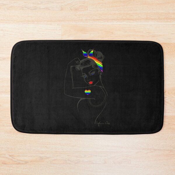 Item preview, LGBT Girl Power Pin Up retro art by Anne Cha Flag Gay Prid designed and sold by favianjeterhare.
