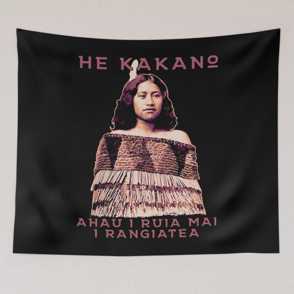 Item preview, Maori Language Proverb "Rangiatea". Traditional Maori Vintage Costume Portrait designed and sold by Proverbial Wisdom Design.