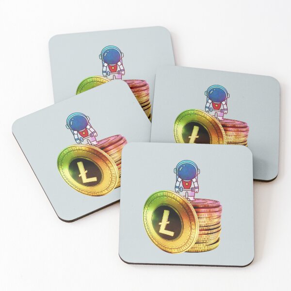 Item preview, Litecoin Crypto coins - astronaut designed and sold by Crypmetal.