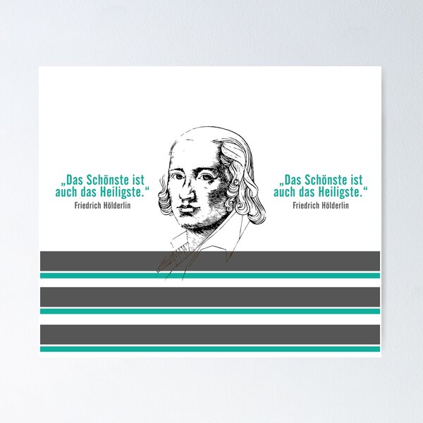 Artikelvorschau, Friedrich Hölderlin Zitat, Das Schönste ist auch das Heiligste entworfen und verkauft von Mauswohn.