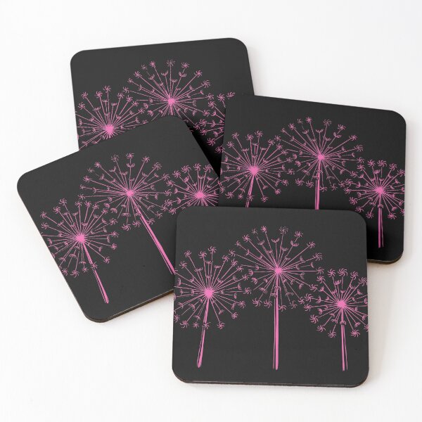 Item preview, Pink Dandelions Linocut print designed and sold by Maddy Bennett.