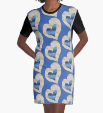 Hearts Graphic T-Shirt Dress