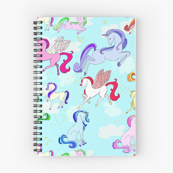 Item preview, Unicorns on light blue designed and sold by Luna Doodle Design.