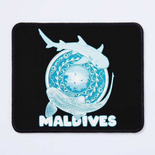 Item preview, Maldives Leopard Shark Whitetip Reef Shark designed and sold by NicGrayGraphic.
