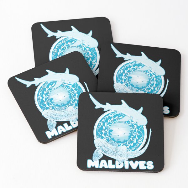 Item preview, Maldives Leopard Shark Whitetip Reef Shark designed and sold by NicGrayGraphic.