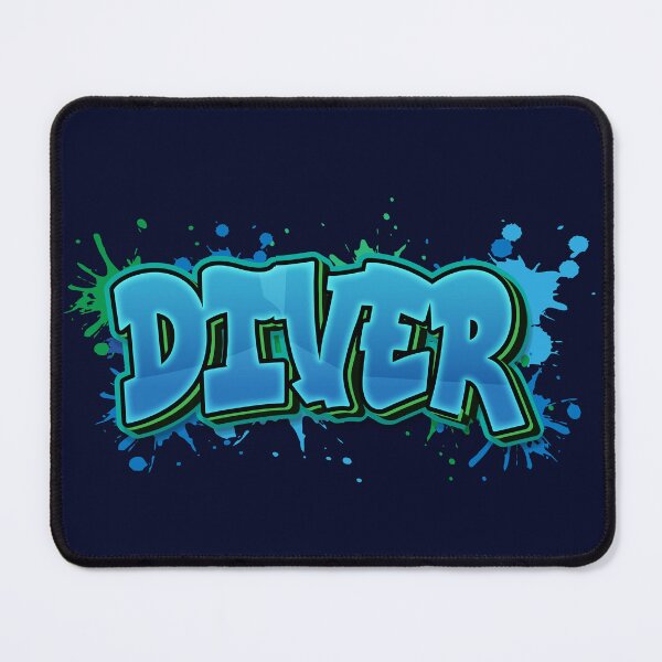 Item preview, Diver Graffiti Paint Splash - Gift for Divers and Freedivers designed and sold by cotros.