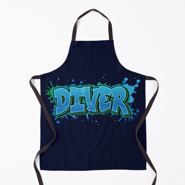 Item preview, Diver Graffiti Paint Splash - Gift for Divers and Freedivers designed and sold by cotros.
