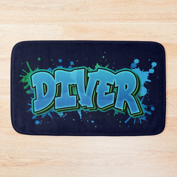 Item preview, Diver Graffiti Paint Splash - Gift for Divers and Freedivers designed and sold by cotros.