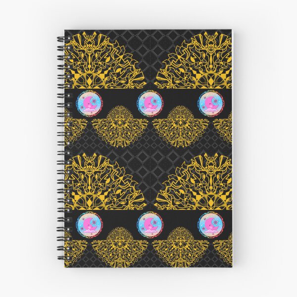 Item preview, The little moon in black gold mandala in seamless pattern designed and sold by MyMemoriesArts.