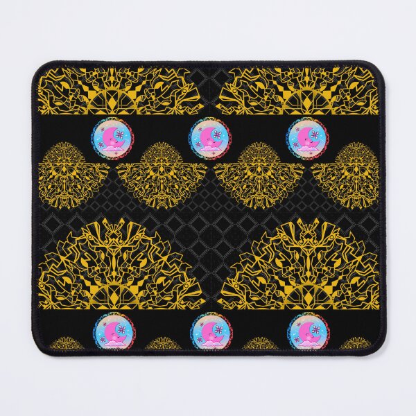 Item preview, The little moon in black gold mandala in seamless pattern designed and sold by MyMemoriesArts.