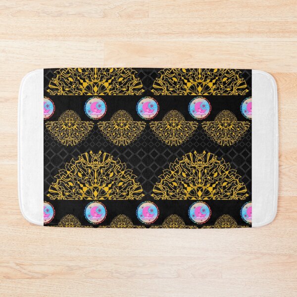 Item preview, The little moon in black gold mandala in seamless pattern designed and sold by MyMemoriesArts.