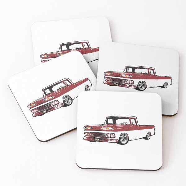 Item preview, Red & White 60s C Truck Lowered designed and sold by CoolRide.