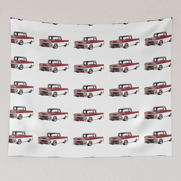 Item preview, Red & White 60s C Truck Lowered designed and sold by CoolRide.