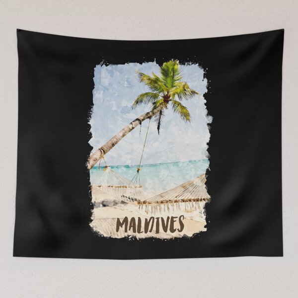 Item preview, Maldives Africa city watercolor designed and sold by chrlalexandru.