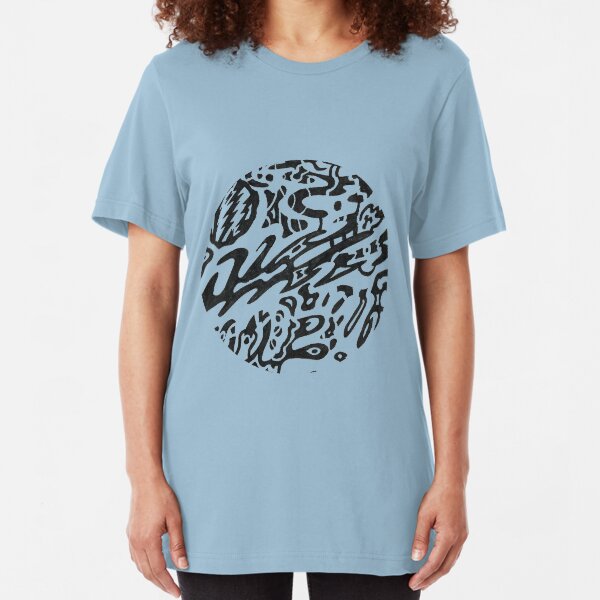 Midnight b&w circle Slim Fit T-Shirt