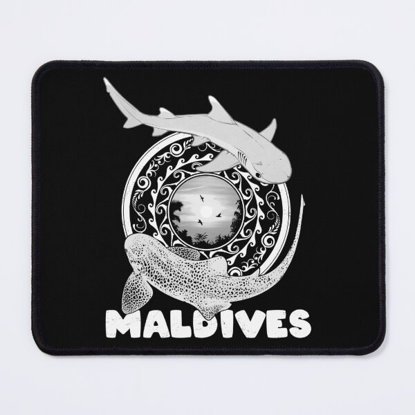 Item preview, Maldives Leopard Shark Whitetip Reef Shark designed and sold by NicGrayGraphic.