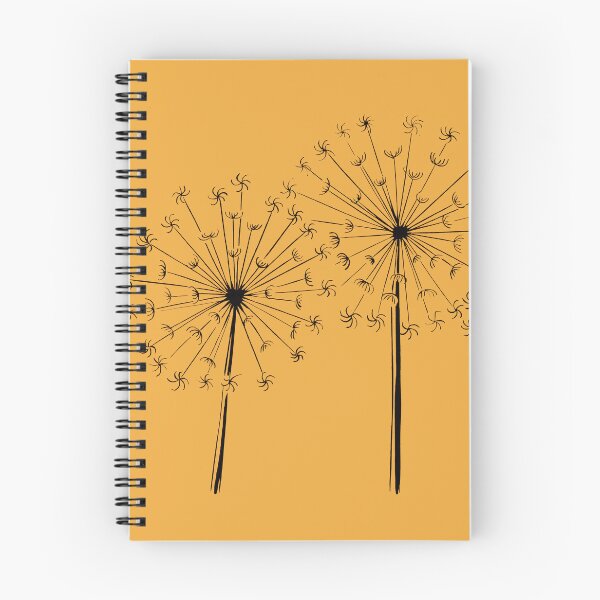 Item preview, Dandelions Linocut print in Mustard Yellow designed and sold by Maddy Bennett.