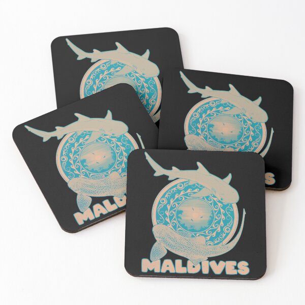 Item preview, Maldives Leopard Shark Whitetip Reef Shark designed and sold by NicGrayGraphic.