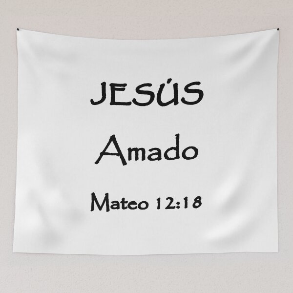 Item preview, Matthew 12:18 Jesus Beloved Spanish Bible Verse designed and sold by NombresDeJesus.