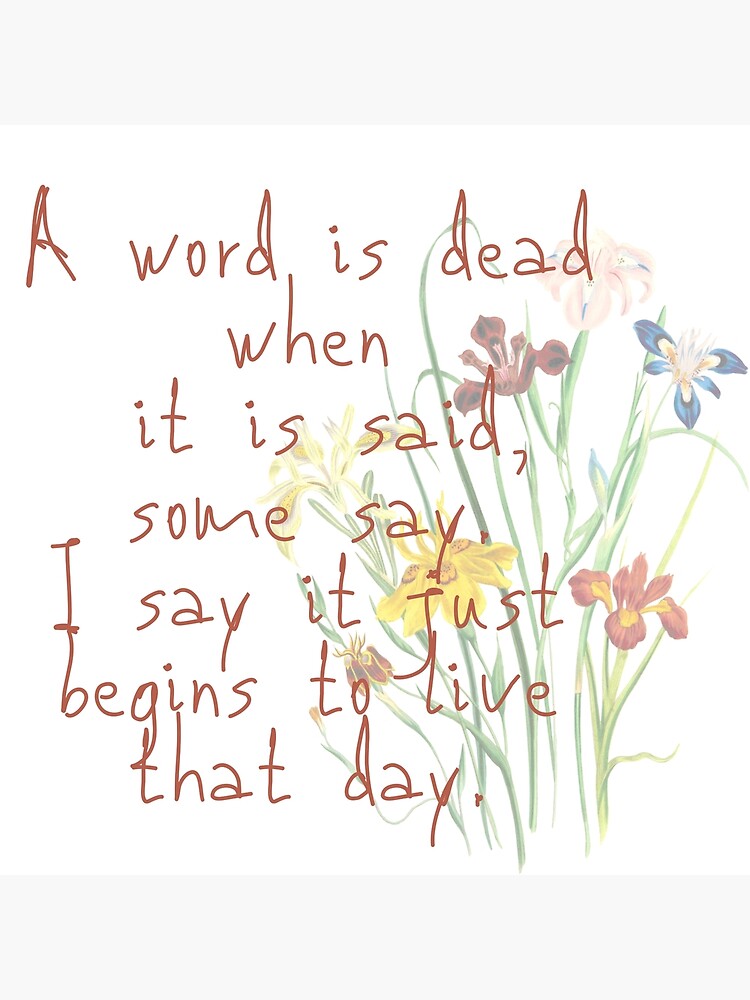  a word is dead emily dickinson poster for sale by meridina redbubble