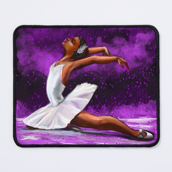 Item preview, Ballet African American black ballerina - white tutu. Gifts for black women who love dancing designed and sold by Artonmytee.