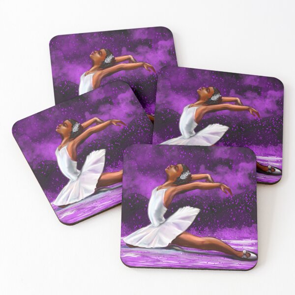 Item preview, Ballet  African American black ballerina - white tutu. Gifts for black women who love dancing designed and sold by Artonmytee.