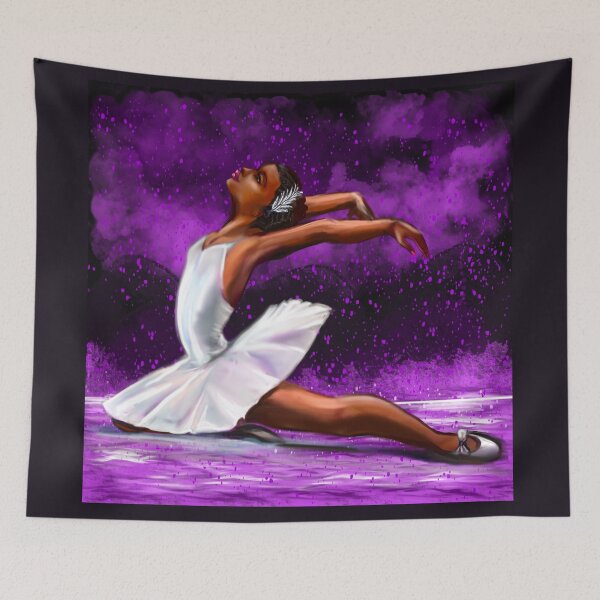 Item preview, Ballet  African American black ballerina - white tutu. Gifts for black women who love dancing designed and sold by Artonmytee.