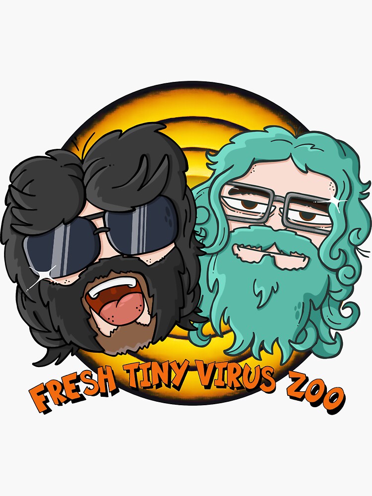 Thumbnail 3 of 3, Sticker, Fresh Tiny Virus Zoo logo designed and sold by FiveRustyStore.