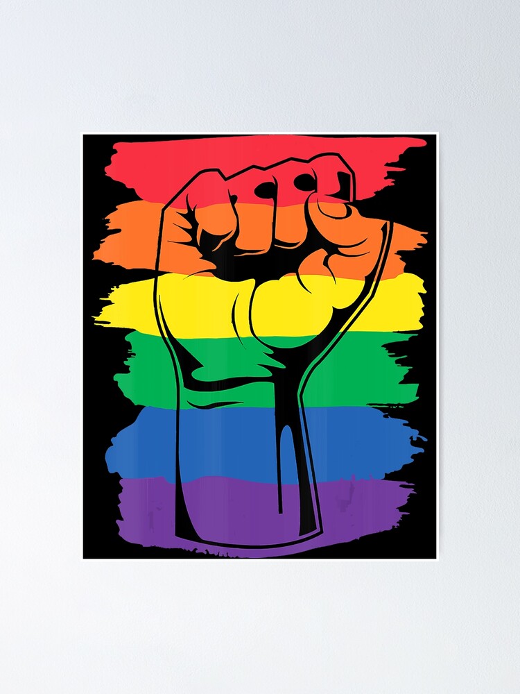 Pride Month Merch Lgbt Rainbow Fist Lgbtq Gay Pride Poster For Sale