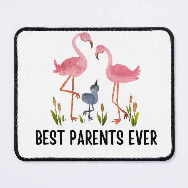 Item preview, Best Parents Ever cute flamingo couple with baby bird Global parents day | Best gifts for new parents designed and sold by Yaatra.