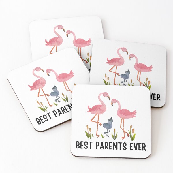 Item preview, Best Parents Ever cute flamingo couple with baby bird Global parents day | Best gifts for new parents designed and sold by Yaatra.