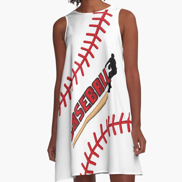 Women's Texas Baseball Fan Dress- Cooperstown White