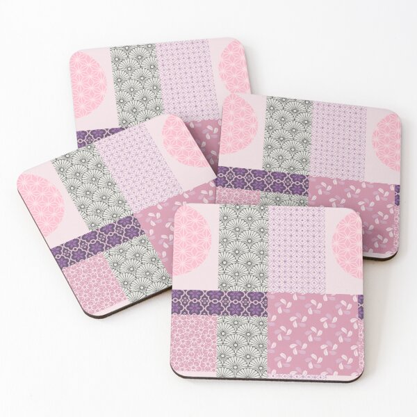 Item preview, Pink and Purple Wagara Patchwork  designed and sold by KaitoJapanDesign.