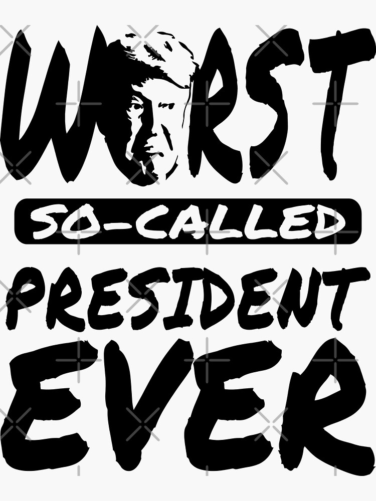 Thumbnail 3 of 3, Sticker, Trump Worst Ever designed and sold by EthosWear.