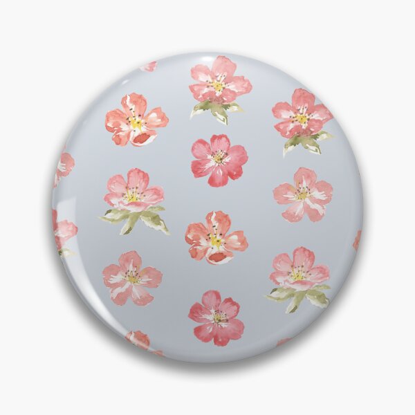 Item preview, Pink Watercolour Flowers on Blue designed and sold by Theodora Gould.