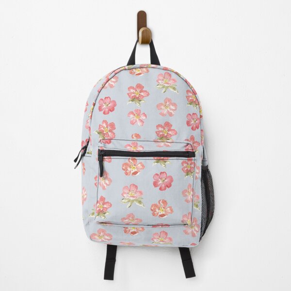 Item preview, Pink Watercolour Flowers on Blue designed and sold by Theodora Gould.