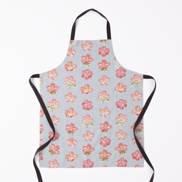 Item preview, Pink Watercolour Flowers on Blue designed and sold by Theodora Gould.