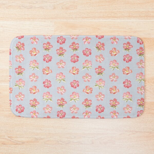 Item preview, Pink Watercolour Flowers on Blue designed and sold by Theodora Gould.