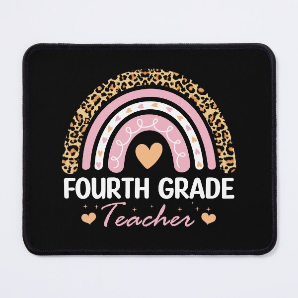 Item preview, Fourth Grade Teacher Leopard Rainbow 4th Grade kindergarten graduation  designed and sold by Majesticoo.