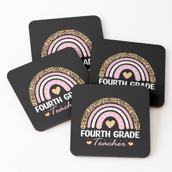 Item preview, Fourth Grade Teacher Leopard Rainbow 4th Grade kindergarten graduation  designed and sold by Majesticoo.