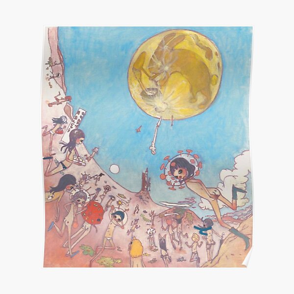 The Moon Painting Poster