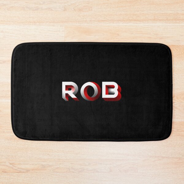 Item preview, Rob Name Tag, impossible text 3D illusion Black White Red| Perfect Gift designed and sold by laurecara.