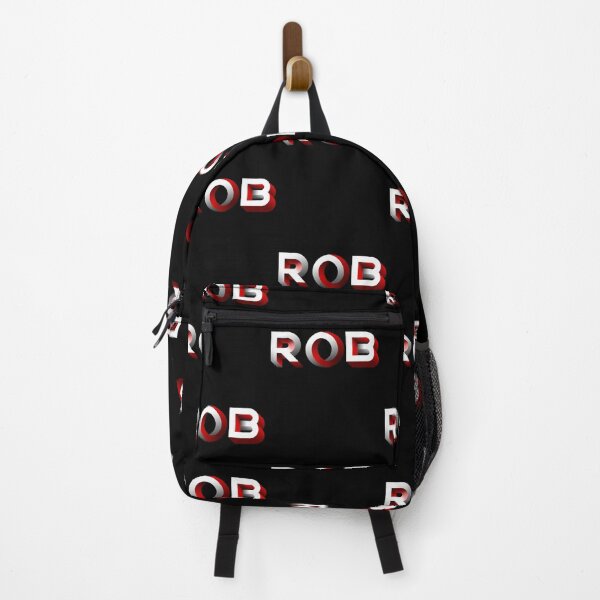 Item preview, Rob Name Tag, impossible text 3D illusion Black White Red| Perfect Gift designed and sold by laurecara.