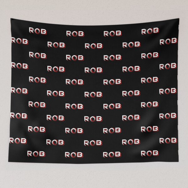 Item preview, Rob Name Tag, impossible text 3D illusion Black White Red| Perfect Gift designed and sold by laurecara.