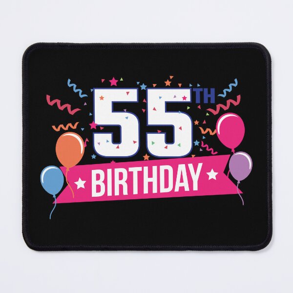 Item preview, 55th Birthday Party Balloons Banner Gift Idea designed and sold by haselshirt.