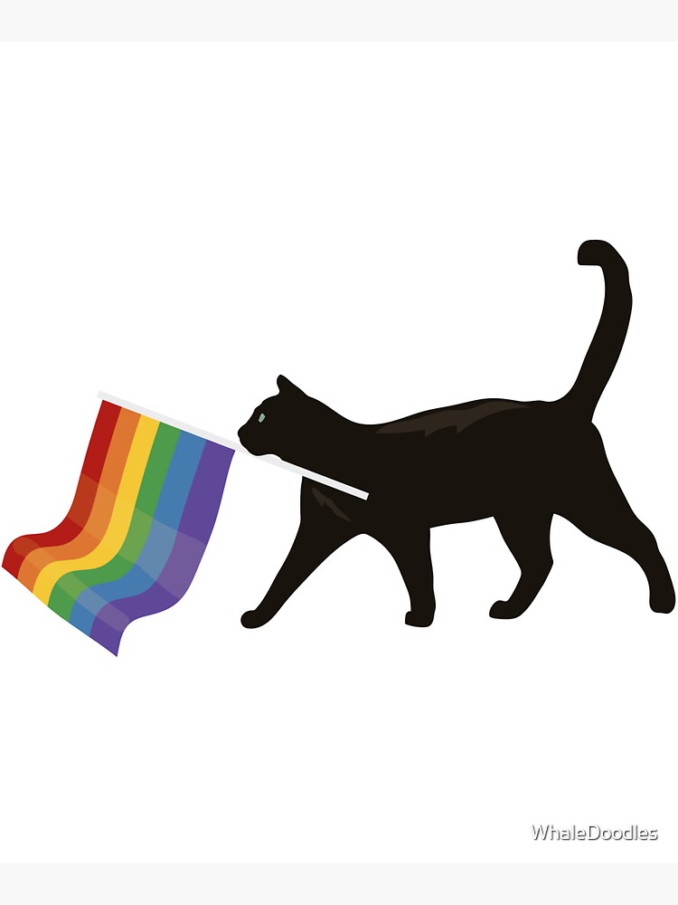 Thumbnail 5 von 5, Stofftasche, ein kleiner schwuler Katzenfreund! designt und verkauft von WhaleDoodles.