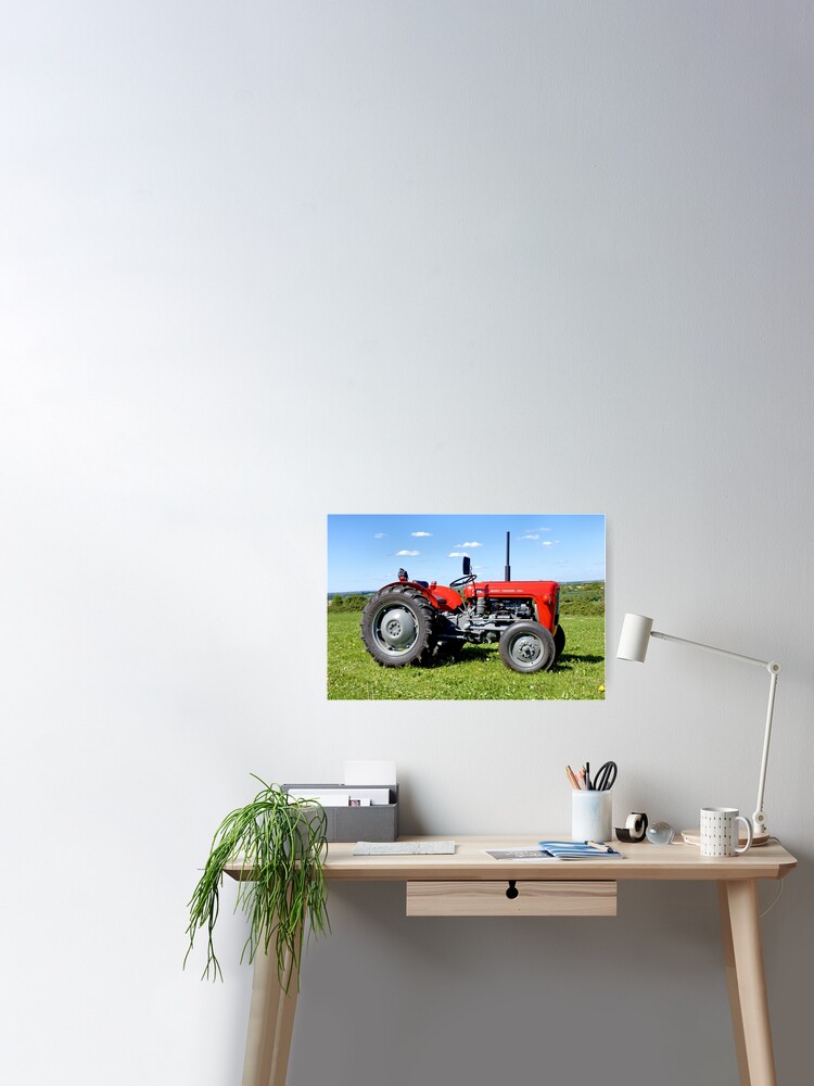 Massey Ferguson 35 Traktor Poster Von Andyhkr Redbubble